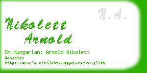 nikolett arnold business card